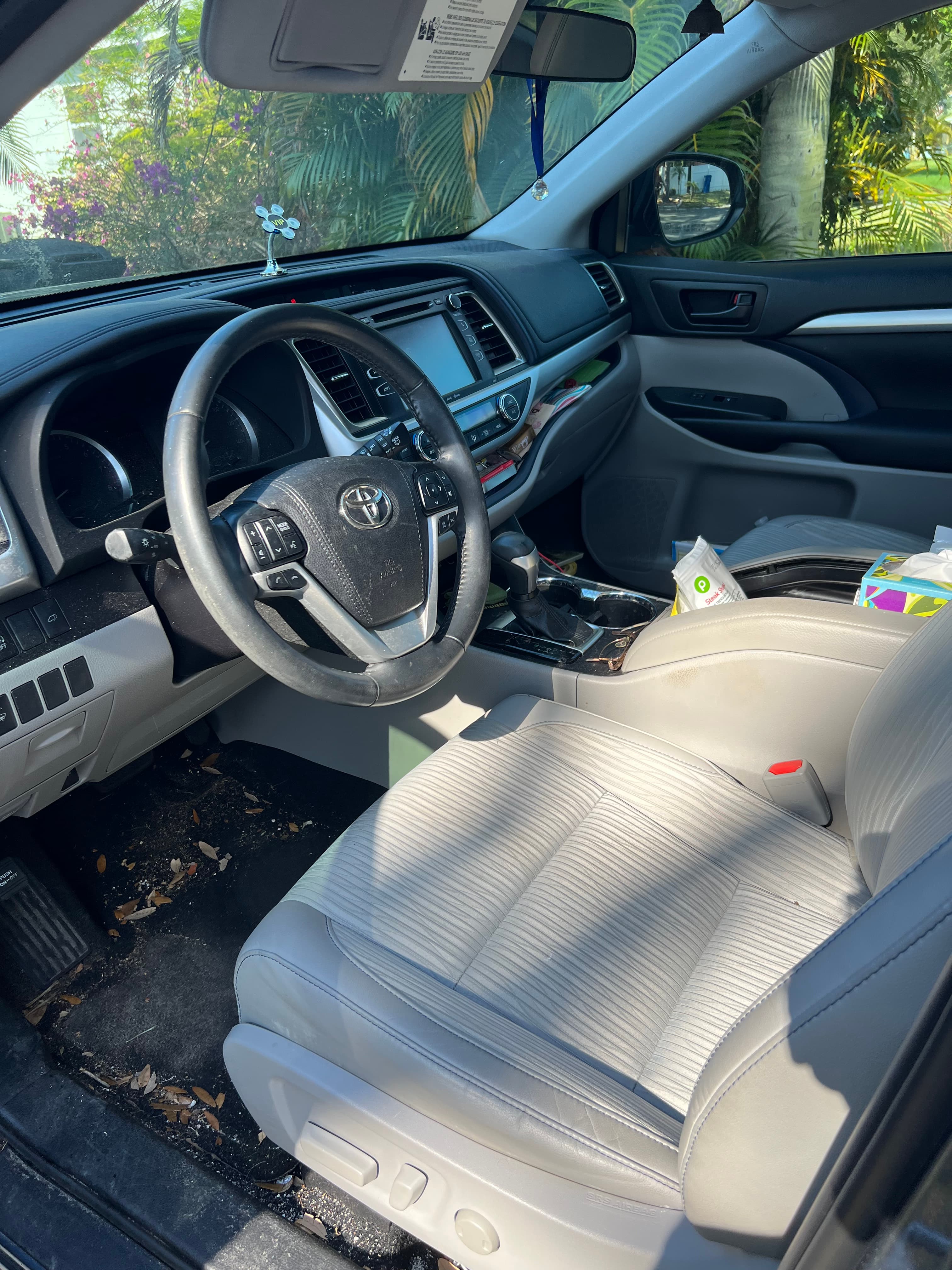 Car interior, before a DD Detailing clean